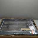 BABELIO 36" Tall Baby Gate, PressGuard P7, 29-55" Auto Close Pressure Mounted Dog Gate for Doorways & Hallway, Basics Easy Walk Thru Pet Gate, Extra Wide Metal Child Gate, Black