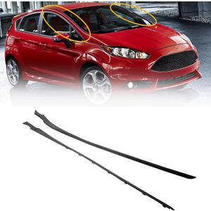 Dasbecan Pair A-Pillar Windshield Molding Trim Panel Compatible with Ford Fiesta 2011-2019 Outer Pillar Trim Molding Replaces# AE8Z5403136A AE8Z5403137B