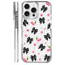 OKBUOK for iPhone 16 Pro Max Case [Compatible with Magsafe],Girls Women Clear Magnetic Case Silicone Shockproof Protective Cover with Pattern Pink Cherry Bow