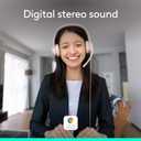 Logitech H390 Wired Headset for PC/Laptop, Stereo Headphones with Noise Cancelling Microphone, USB-A, in-Line Controls, Works with Chromebook - Rose