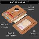 Slim Minimalist Front Pocket Air Tag Wallet, RFID Blocking Card Holder Wallet with Airtag Holder
