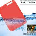 Plastic Cutting Board, Set of 4 with Storage Stand, Color Box Packed, BPA-Free, Preventing Cross-contamination of Different Food Types, Dishwasher Safe