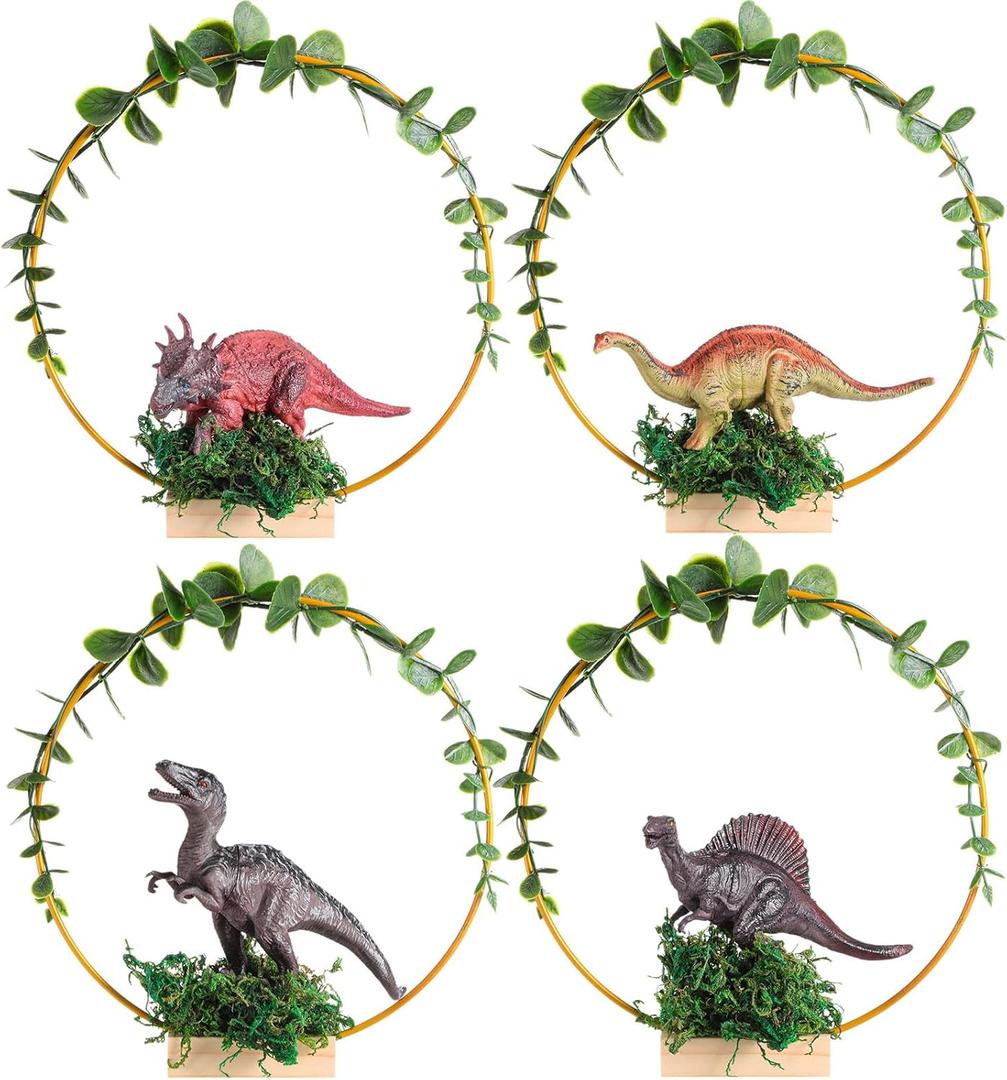 4 Set Dinosaur Party Decorations Dinosaur Birthday Decorations Dinosaur Centerpieces for Birthday Party Table Centerpiece 3D Dino Safari Jungle Animal Theme Table Decor Party Favors
