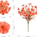 Fake Mums Fall Artificial Flowers Plants for Outdoors Autumn Decoration, 12 Bundles Silk Morning Glory with Eucalyptus Realistic UV Resistant Faux Mums for Outside Planter Yard Garden Home Indoor, Mix (2 Mixed Color(6 Orange, 6 Light Orange))