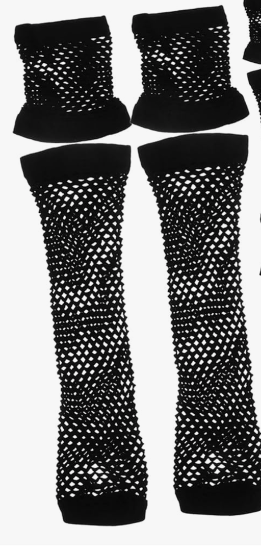 4 Pairs Of Black Mesh Arm Covers: Fingerless Fishnet Gloves For Women - Long & Short Fine Mesh Gloves - Steampunk Cosplay Accessories