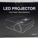 H1 1080P Bluetooth Projector, Full HD Portable Outdoor Movie Projector with Built-in Speaker, Compatible with Smartphone, HDMI, USB, AV, Fire Stick, PS5 for Home, Bedroom, Outdoor Use