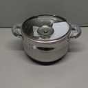 Daniks Modern 3 Quart Stainless Steel Stock Pot with Glass Lid, Tri-Ply Bottom for Even Heating, Induction Compatible, Dishwasher Safe, Heatproof Handles