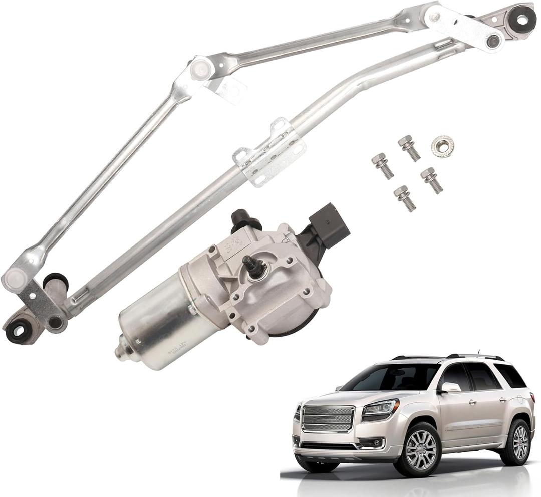 Windshield Wiper Motor and Linkage Assembly, Wiper Motor and Transmission Fit for Buick Enclave, Fit for Chevrolet Traverse, Fit for GMC Acadia 2012-2017 OE# 602-066AS 22820106 22820107