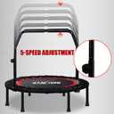 Kanchimi 40" 48" Folding Mini Fitness Indoor Exercise Workout Rebounder Trampoline with Handle, Max Load 330lbs