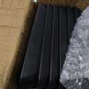 Teivio 32-piece Plastic Wheat Straw Square Dinnerware Set for 8, Unbreakable Dinner Plates, Salad Plates, Snack Bowls, Tumblers 20 oz, Dishwasher Safe, Black Matte