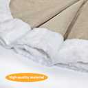 SHENG HONG Christmas Tree Skirt, 72 Inch Buffalo Plaid Xmas Tree Skirts for Christmas, Decorations for Party Holiday Home Decoration - Flax