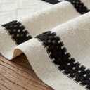 Artoid Mode Black Stripe Woven Table Runner, Seasonal Holiday Hollow Kitchen Dining Table Decoration for Home Party Decor 12x120 Inch
