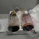 28" Coastal Table Lamps for Bedroom Set of 2, Farmhouse Glass Lamps with 3-Way Dimmable Touch Control Fairy Lights & Type-C Charging for Living Room Nightstand, Beach Nautical Bedside Lamp Rustic Wood