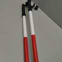 Aluminum Bipod monopod for Leveling Staff and Prism Poles (Red and white)