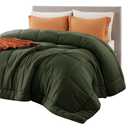 Bedsure Comforter Duvet Insert - Quilted Comforters Full Size, All Season Duvet, Down Alternative Bedding, with 8 Tabs, Gifts for Women/Men, Olive Green, Full 86 x 82 Inches