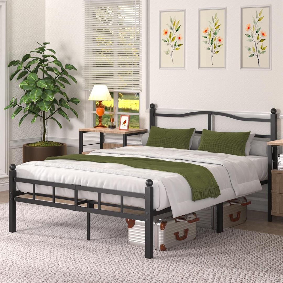 14 Inch Queen Bed Frame with Headboard and Footboard
