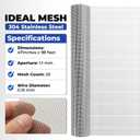 47 inch x 98 ft Stainless Steel Window Screen Mesh Roll Rust-Resistant DIY Replacement for Windows & Doors Heavy Duty Metal Screen Silver