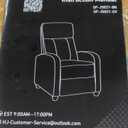 Sweetcrispy Recliner Chair Fabric Recliner Sofa No Massage, Home Theater Seating with Lumbar Support, Adjustable Push Back Overstuffed High-Density Sponge Reclining for Living Room, Slate Gray (27.2"D x 34.3"W x 38.6"H, Grey)