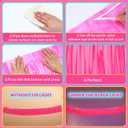 Janinka 3 Pack 10 Feet Foil Fringe Garland Pink Metallic Tinsel Streamers Glow in The Dark Party Supplies Banner Wall Hanging Curtain Backdrop for Halloween Wedding Parade Birthday Decoration