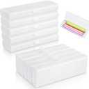 Yexiya 30 Pack Pencil Box Clear Plastic Pencil Case Bulk 7.9 x 2.8 x 1 Inches Pen Storage with Hinged Lid Stackable for Pens Crayons School Office Supplies Organization