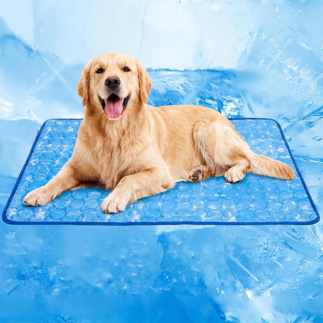 Dog Cooling Mat, Arc-Chill Cooling Fiber Self-Cooling Pad for Dogs - 40" x 28" Washable Non-Toxic Summer Pet Mat, Non-Slip Foldable Portable Soft Pad for Indoor Outdoor/Kennel Sofa Bed Floor Car