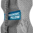 UJPFEO Knee Pillow for Side Sleepers, Leg Pillow for Sciatica, Back, HIPS, Knees, Joints Pain Relief,Pillows for Between Legs While Sleeping Spine Alignment Support & Relieves Pressure,Natural Gray