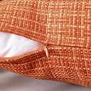 MIULEE Outdoor Waterproof Throw Pillow Covers Decorative Farmhouse Water Resistant Cushion Covers for Tent Patio Garden Couch Sofa Pack of 2, 16x16 Inch Orange
