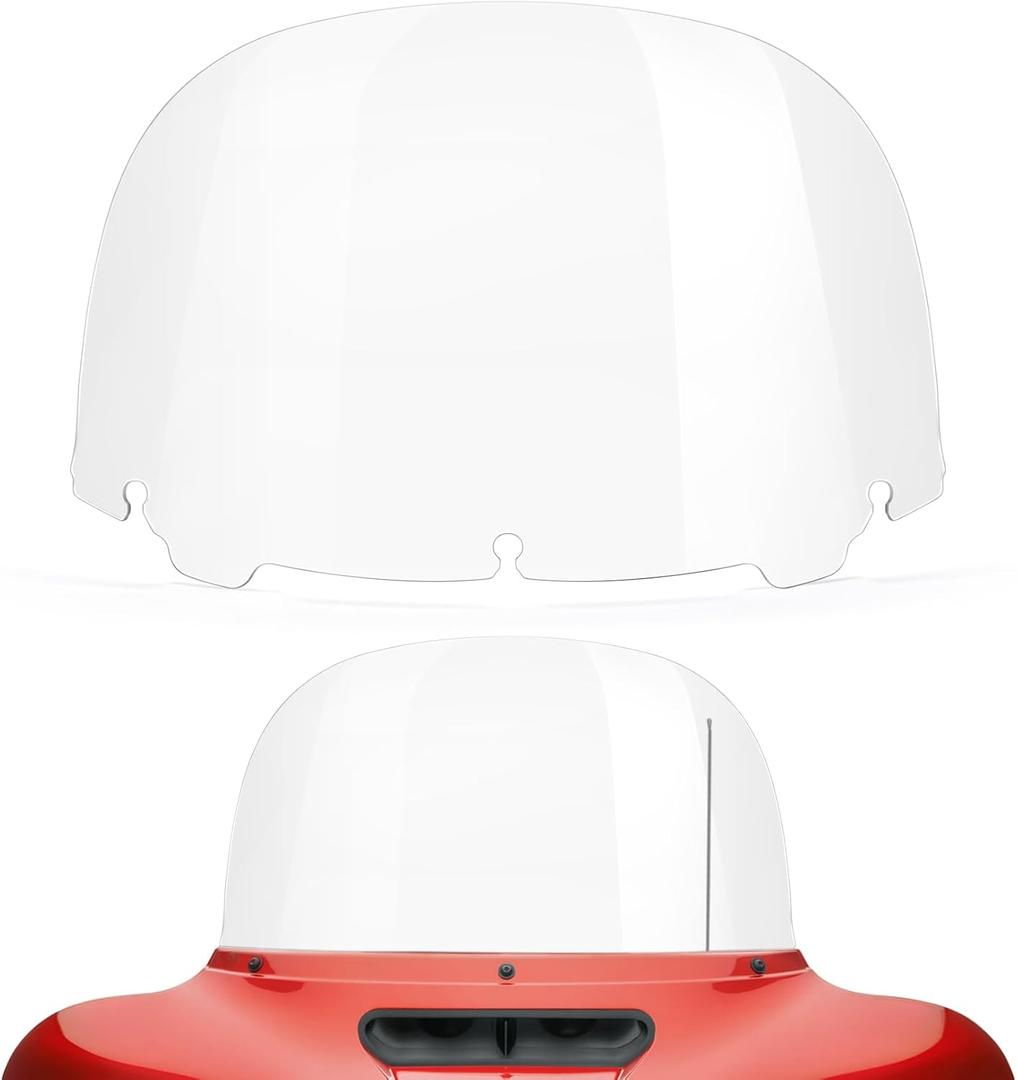 Amazicha Windshield 13" Round Windscreen 2014-2023 Fit for Harley Davidson Touring Street Glide14-23, Electra Glide 14-22, Ultra Limited 14-24 and 14-later Tri Glide models (Except 23 FLHXSE)Clear