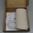 Small Lamp Shade, Beige Drum Lampshade 8.7''Top X 8.7'' Bottom X 7.9'' High, Replacement Lamp Shade Natural Linen Hand Crafted for Table Lamps Floor Lamps Chandelier Lamp, Easy Assembly Required