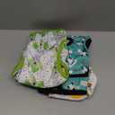 Langsprit Washable Female Dog Diapers (3 Pack) - No Leak Reusable Diapers for Doggy Female in Period - Highly Absorbent Dog Heat Panties with Adjustable Snaps (Koala, Medium)