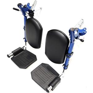 Blue Streak Wheelchair Elevating Leg Rest with Padded Calf Pad,Composite Footplates,Fits Most Standard wheelchairs and Transport Chair,Wheelchair Parts,Same Functional Structure as LK3JELR,(1Pr, Blue)