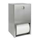 Stardrix 2 Roll Stainless Steel Commercial Toilet Paper Dispenser, Heavy Duty Wall Mount Tissue Holder with Lock for Restroom/Bathroom (Brushed)
