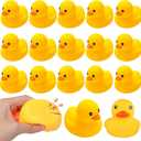 Yellow Rubber Ducks Bath Toys 20Pack, Bathtub Floating Squeaky Duck Bulk Baby Preschool Bath Toy for Baby Shower Infants Kids Toddler Birthday Party Decoration Gift (Large)