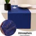 2 Packs Royal Blue Glitter Sequin Table Runners- 12"x72" for Birthday, Wedding, Pre-Wedding Party, Celebration, Festival Decoration