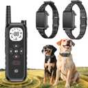 Wireless Dog Fence, Electric Fence for Dogs,Training Collar with Remote Control 3800FT Range, Portable Dog Perimeter Collar with 3 Training Mode Flash Light & Waterproof for 2 Dogs Collar