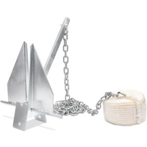 Leero Heavy Duty Boat Anchor Kit with Anchor Chain, Shackle and Anchor Rope, 5/8/10/13 lb Danforth Anchor,Boat Anchor for Pontoons, Dinghies, Fishing Boats, Bass Boats, Sport Boats, Sport Yachts