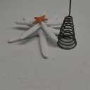 Christmas Starfish Tree Topper 9 Inch Beach Tree Topper Coastal Christmas Ornaments Rustic Treetop Holiday Decoration for Sea Beach Themed Xmas Home Decor(White and Orange)