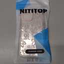 2 x NITITOP Compatible with iPhone 11 Case Cute Mirror Bow Love Heart Pattern for Women Girls Ribbon Design Shockproof Silver Protective Phone Cover - Light Pink Bow