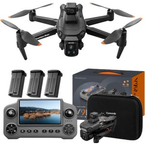 Drones with 8k Camera for adults 4k video,Drone with 4.5-inch LCD High-definition Large Display Screen Remote Control Quadcopter,3 Batteries, 5G HD Brushless GPS Drone Auto Return, Obstacle Avoidance 360 (Black)