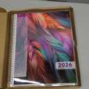 DELUXE 2026 Planner, 8.5"x11": 14 Months (November 2025 - December 2026), Includes Page Tabs, Bookmark, Planning Stickers, Pocket Folder Daily Weekly Monthly Planner Yearly Agenda (Pastel Peacock)