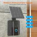 Solar Charger Compatible for Ring Video Doorbell (2020 Release), QIBOX Adjustable Solar Panel Mount, Efficient Solar Charger for Doorbell Camera, Micro-USB Port Charging