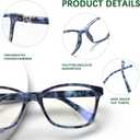 4 Pack Progressive Multifocus Reading Glasses for Women Men Spring Hinge Blue Light Blocking Readers, +1.50