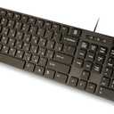USB Keyboard with Russian English (Cyrillic) Letters/Characters- Full Size Slim Desktop Design