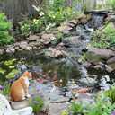 Pond Cover Net 10.5x10.5FT Pond Dome with PVC Support rods Leaf Net and Ground Studs for Pond and Garden