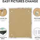 Hongkee 18x24 Frame, Distressed White Wood Style - Display Posters 16 x 20 with Mat or 18x24 without Mat, Wall Mounting Horizontal and Vertical, 1 Pack