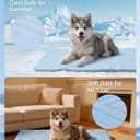 Dog Cooling Mat Self Coolings Foldable Cooling Pad for Dog in Summer Coolings Mat for Dogs and Cats Machine Washable (Rectangle,Blue, Large-48 L x 28" W)