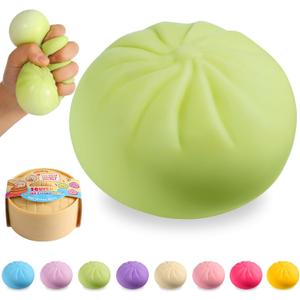 Dumpling Squishy Mystery Box, Viral Squishy Dumpling Toy, Bao Bun Squeeze Stress Relief Fidget Toys for Holiday & Birthday Gifts (Green)