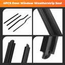 4PCS Window Weatherstrip Moulding Trim Seal Belt Kit Compatible with 1999-2016 F-Series 250 350 450 550 Super Duty F81Z-2625596-AA F81Z-2521453-AA