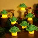 12 Pack LED Tea Lights Candles with Artificial Rose Petals, Flameless Battery Operated Candles,Romantic Decorations Special Night Set for Valentines,Wedding Decor (Green, 12 Pack)