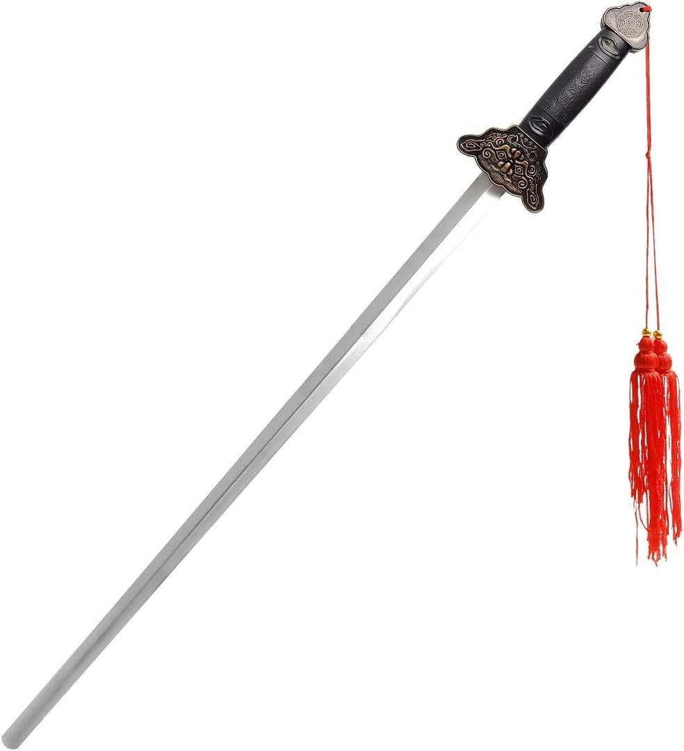 Simple polymer Telescopic Retractable Sword, Kung Fu Taichi Chinese Sword, Practice Performing Magic Sword, Halloween Role Play